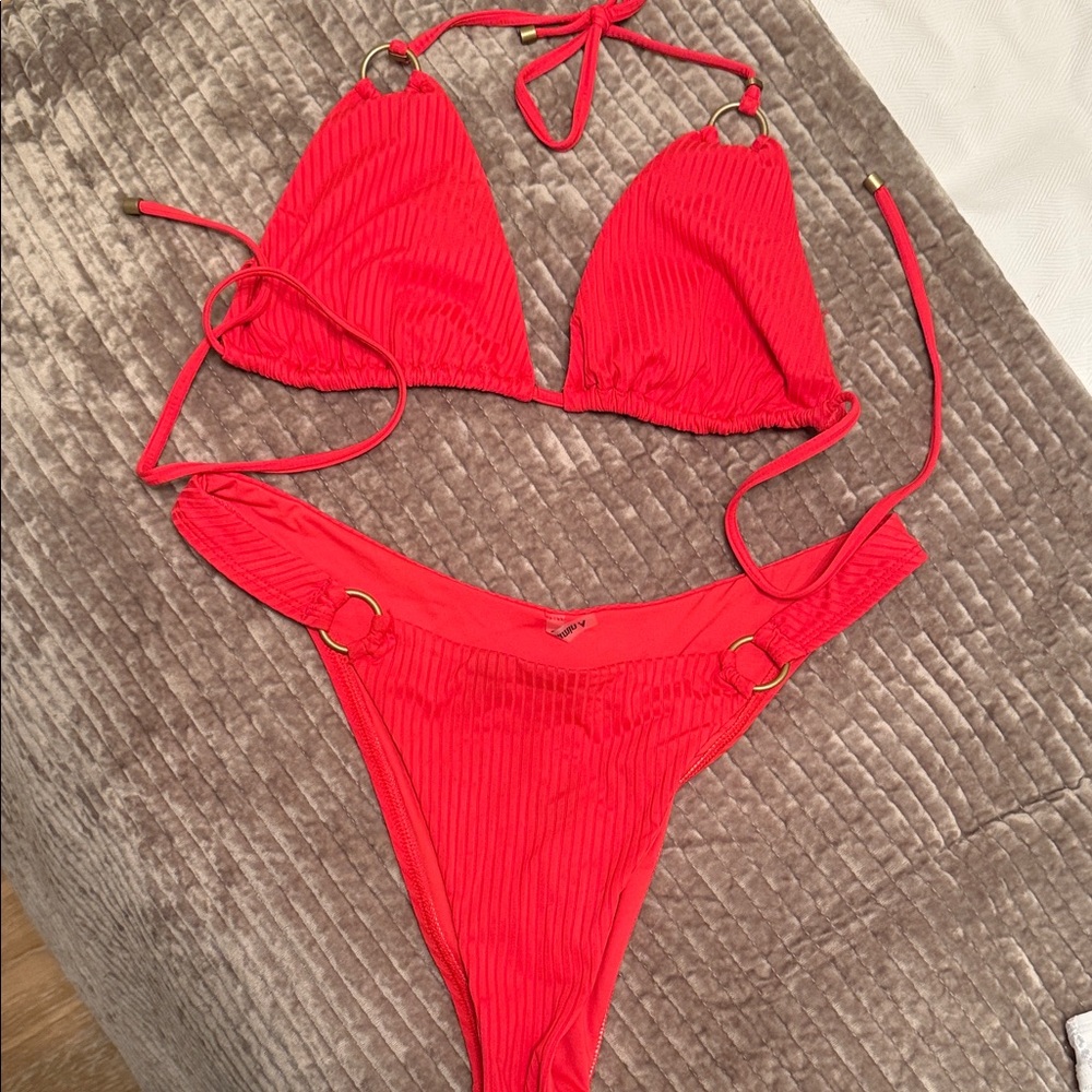 Vitamin A Coral Bikini Set. Worn once